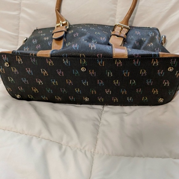 Dooney & Bourke Black and Tan Satchel - Picture 4 of 5